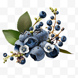 美味蓝莓水果维生素实物图