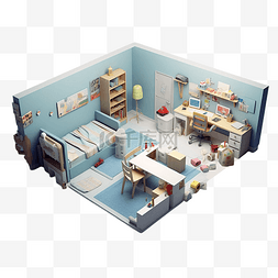 房间蓝色风格