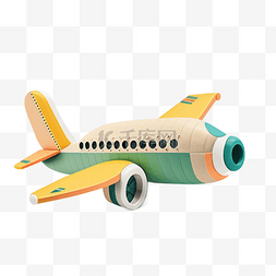 飞机模型插画图片_卡通飞机可爱模型