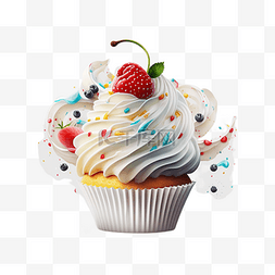 蛋糕样品图片_彩色小蛋糕草莓真实摄影图