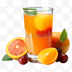 夏日鲜榨果汁图片_鲜榨果汁营养健康透明
