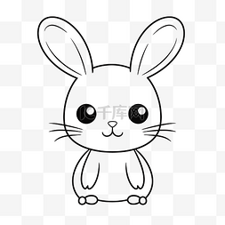 兔子耳朵轮廓素描的简单画法 向