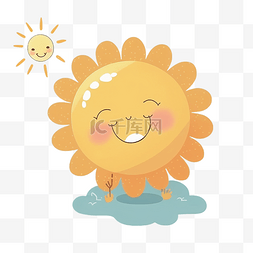 太阳慈祥笑容