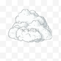 云层立体图片_白色云朵棉花质感图片