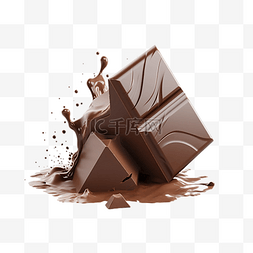 巧克力融化褐色