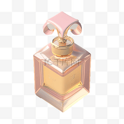 粉色的香水图片_粉色盖子装饰的香水