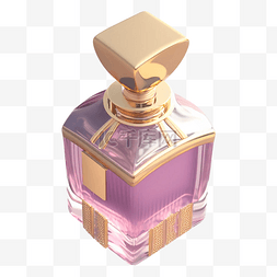 淡紫卡通香水瓶