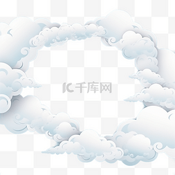 云层立体图片_云彩边框效果图片