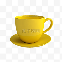 钢反光图片_咖啡杯茶具黄色