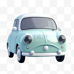 小汽车卡通玩具图片_小汽车玩具车蓝色3d