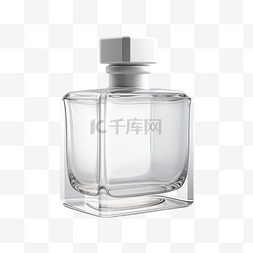 蓝色透明玻璃瓶图片_香水玻璃瓶白底透明
