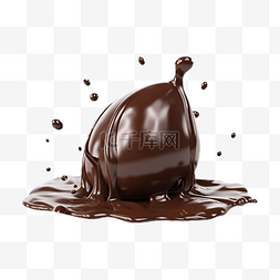 巧克力透明png图片_巧克力三维融化