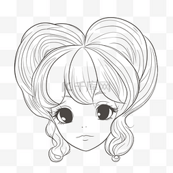 日本动漫 girl draw illustration of a hair