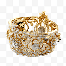 钻石黄金典雅高贵贵族珠宝首饰立