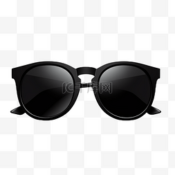 太阳眼镜黑色白底透明