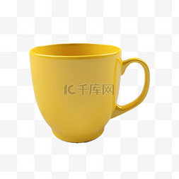 创意饮料插画图片_咖啡杯黄色物品