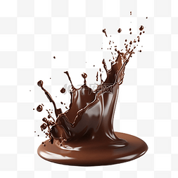 巧克力喷溅图片_巧克力融化飞溅