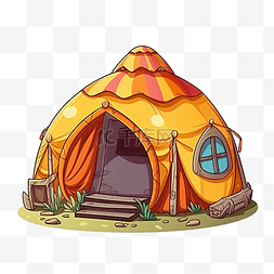 帐篷卡通独特的造型