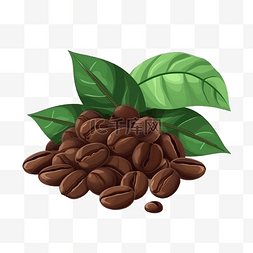 咖啡豆棕色卡通