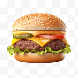素描汉堡包图片_汉堡小吃快餐透明