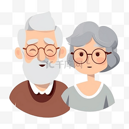 白发胡子图片_祖父母日长辈头像卡通