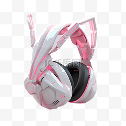 黑色猫耳图片_耳机抽象粉色