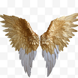 特色天使翅膀元素立体免抠图案