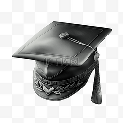 毕业季黑色高级学士帽