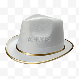 英式礼帽金色帽带背景