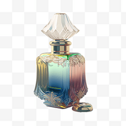 香水三色水晶瓶子