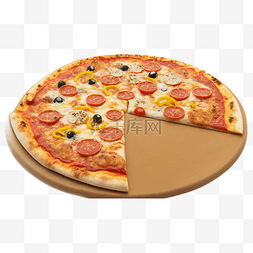 现代厨房食物披萨3d模型