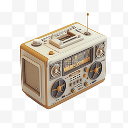 老式录音机图片_收音机复古模型