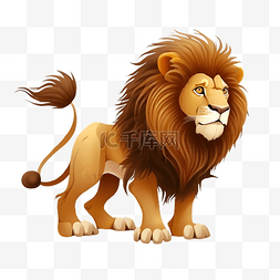狮子动物插画