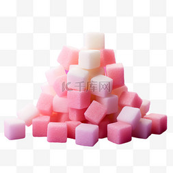 绘画粉色糖果元素立体免抠图案
