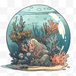 深海泡泡图片_海洋日海水美丽珊瑚群