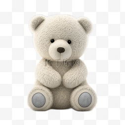熊玩具动物白底透明