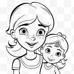 一幅素描图片_一幅母亲和她女儿的画像，为孩子