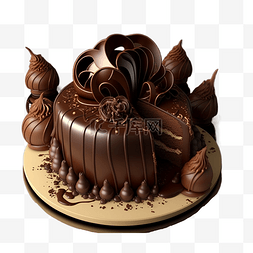 巧克力切块蛋糕精致实物图