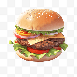 大包子图片_汉堡食物插画