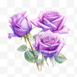 几何紫色花朵元素立体免抠图案