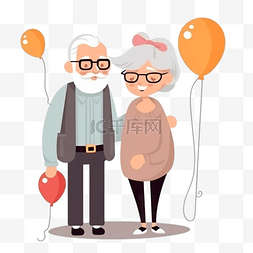 祖父母日气球游玩