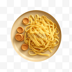 意大利面卡通图片_面条盘子食物透明