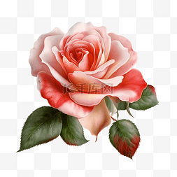玫瑰鲜花爱情插画透明