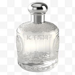 香水瓶玻璃瓶白色3d