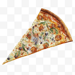 披萨意大利面卡通图片_披萨一块扇形