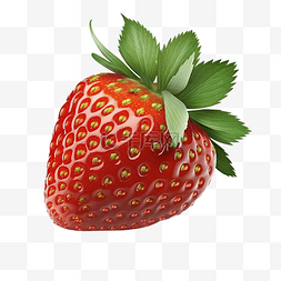 草莓水果新鲜透明