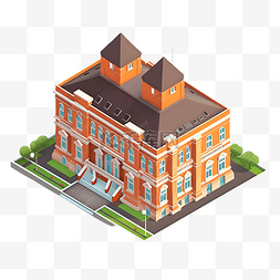 学校橘色大楼