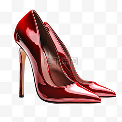 女鞋元素图片_高跟鞋女鞋皮鞋红色
