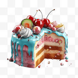 蛋糕红色樱桃