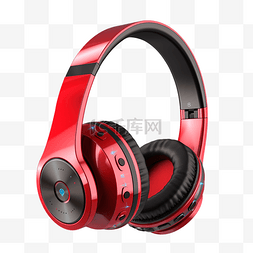蓝牙耳机时尚红色透明